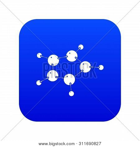 Furan Icon Blue Isolated On White Background