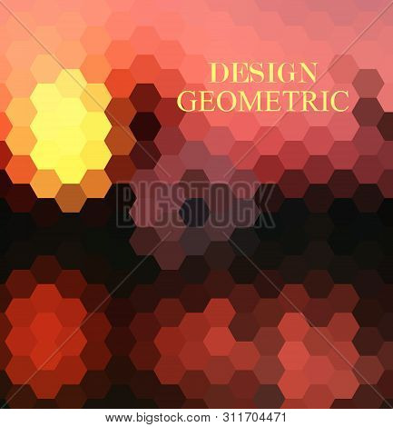 Vector Hexagons Background. Geometric Pattern. Abstract Vector With Colorful Hexagonal Honey Combs