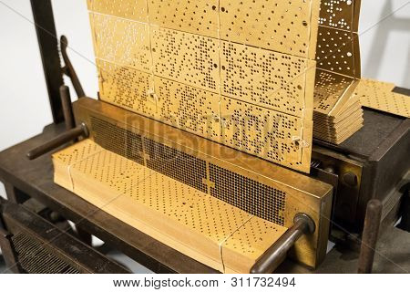 Jacquard Card Copying Machine. Used To Copy The Cards For Jacquard Loom.
