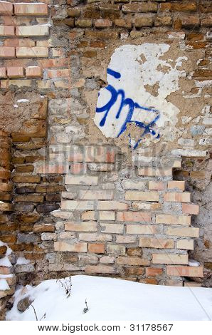 Antikke Grunge baggrund Graffiti vægmaleri