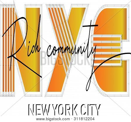 Trendy Fashion T-shirt Print For Textile New York City Design Pattern