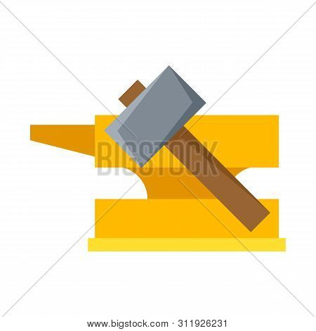 Vector Illustration Of Hammer And Hephaestus Sign. Collection Of Hammer And Olympus Vector Icon For 