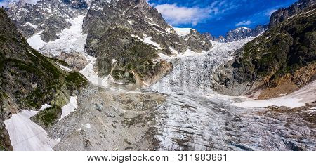 Caucasus Mountains On The Border Of Russia And Georgia. Chalaat Pass And Very Beautiful View Of The 