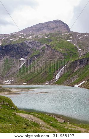 High Mountains Lake At Grossglockner High Alpine Road, Austia