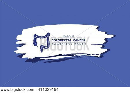 Vector Illustration Of Colorectal Cancer Awareness Month Observed In March Every Year