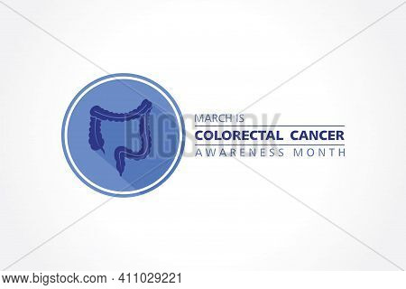 Vector Illustration Of Colorectal Cancer Awareness Month Observed In March Every Year