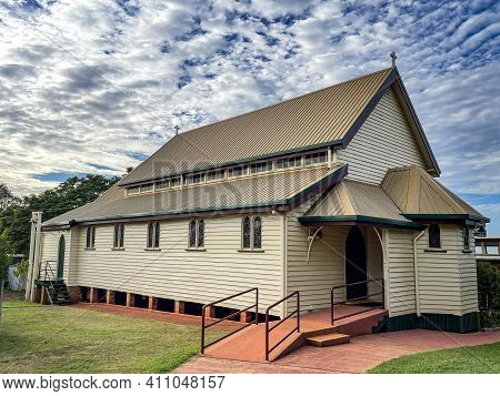 Facade Of The Christ Church Belonging To The Parish Of Goonaneman, Built From 1900 To 1958, In The T