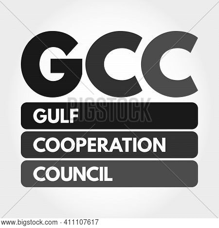 Gcc - Gulf Cooperation Council Acronym Business Concept Background