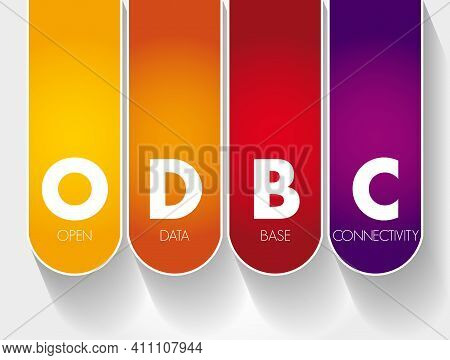 Odbc - Open Database Connectivity Acronym, Technology Concept Background