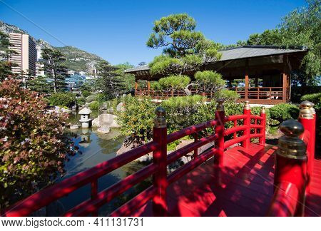 View Of The Japanese Garden Of Monte Carlo
