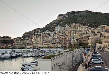 View Of The Principality Of Monaco And Montecarlo