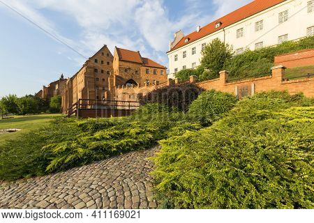 14th Century Grudziadz Granaries, Fortification Complex Of River Bank On The Vistula River, Grudziad