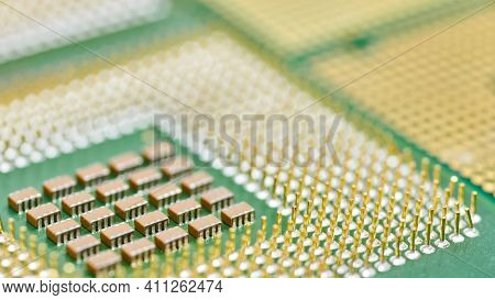 Cpu, Central Processor Unit, Isolated Background. Main Electronic Circuitry For Computer. Macro, Sha