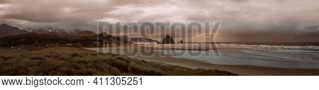Moody Landscape Sescape From Cannon Beach, Oregon