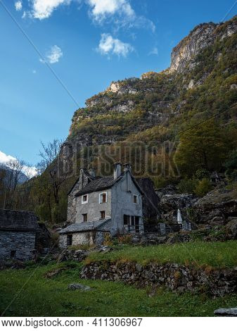 Panorama View Of Charming Historic Village Hamlet Ritorto With Rustico Architecture Stone Rock House