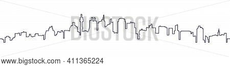 City Landscape, Icon, Vector Illustration Isolated On White Background.