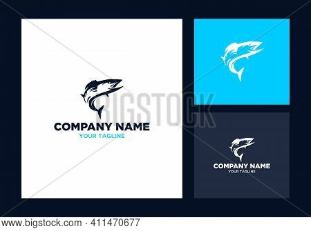 Fish Logo Design Icon Vector & Photo High Quality