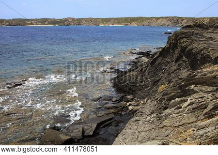 Cape Favaritx, Menorca / Spain - June 23, 2016: The Sea At Cape Favaritx, Menorca, Balearic Islands,