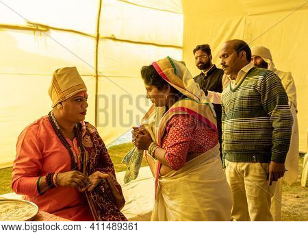 Feburary 2021 Haridawar,india
Portrait Of Transgender At Kumbh Mela.kumbh Is The Largest Congregatio