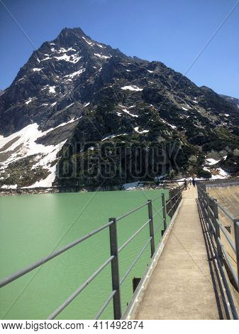 Heavenly Panorama At The Lake Gelmer Near Handegg In Switzerland 6.6.2015
