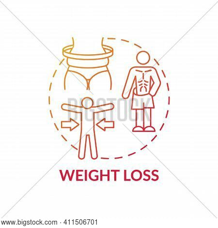 Weight Loss Concept Icon. Clinical Manifestations Idea Thin Line Illustration. Respiratory Distress 