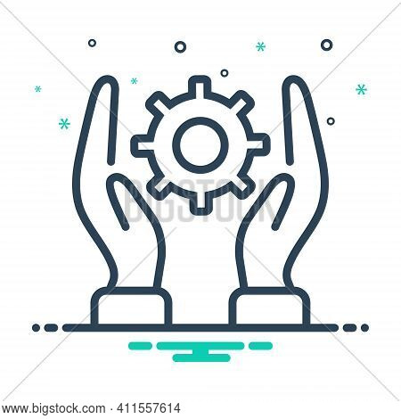 Mix Icon For Practical Earthly-minded  Experience  Role Play Implement Operation