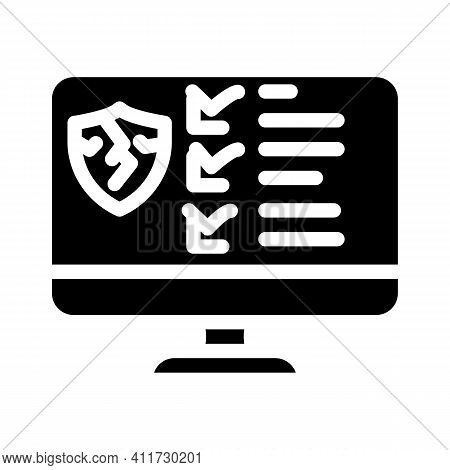Broken Defense System Glyph Icon Vector Illustration