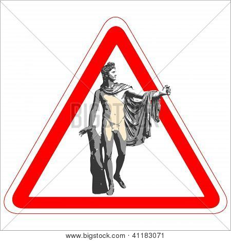 Advarselsskilt med Gud Apollo.eps