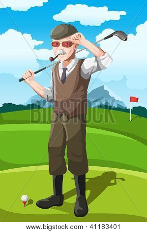 Senior golfista