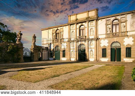 Monselice, Italy - July 13, 2017: View Of Villa Dudo .