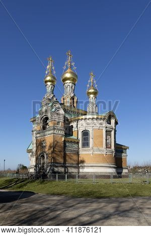 Russian Chapel On The Mathildenhoehe In Darmstadt, Germany