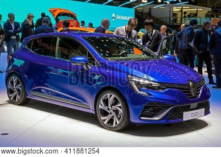 New Renault Clio Car At The 89th Geneva International Motor Show. Geneva, Switzerland - March 6, 201