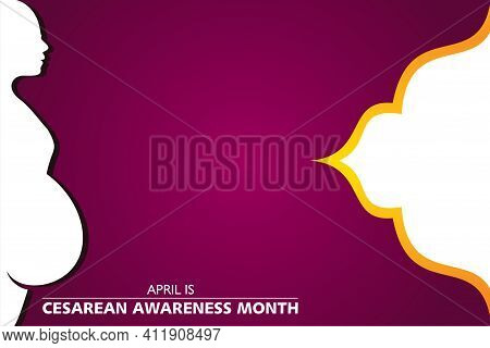Vector Illustration Of Cesarean Awareness Month Observed In The Month Of April