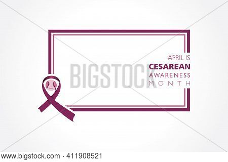 Vector Illustration Of Cesarean Awareness Month Observed In The Month Of April
