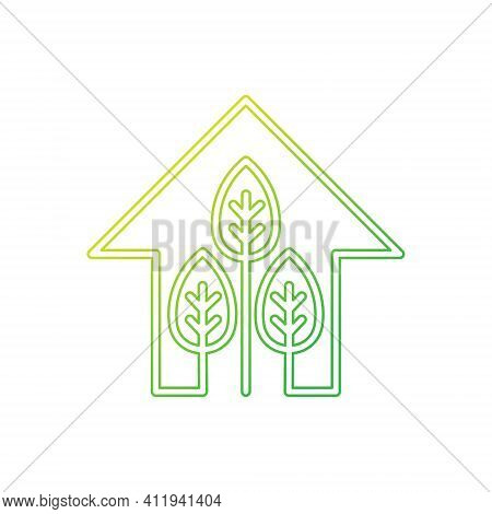 Green Eco Home Logo Icon Vector. Ecology House icon. Eco House icon. Eco House vector, Eco House icon vector, Eco House logo, Eco Home icon vector. Eco House vector icon symbol for website, logo, app. Eco House icon isolated on white background