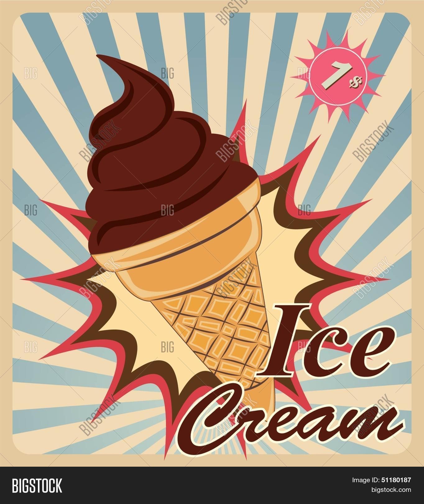 Vintage Ice Cream Vector & Photo (Free Trial) Bigstock