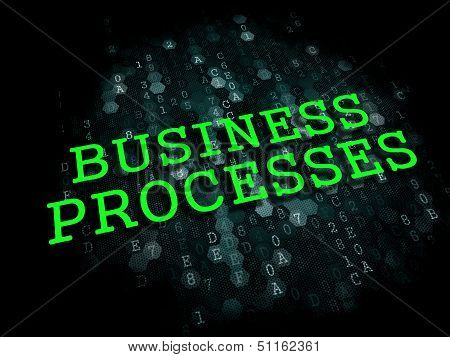 Business Processes. Digital Background.