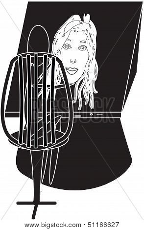 Illustrator And Girl's Face