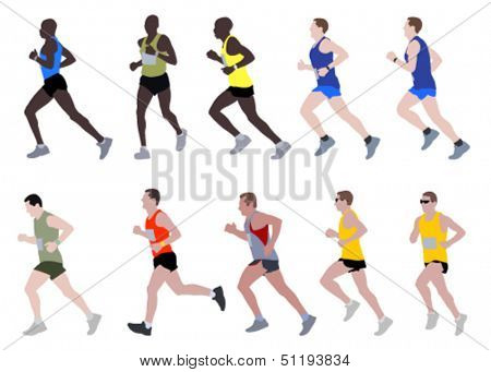 marathon runners illustration