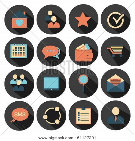 Flat design - vector icons set.
