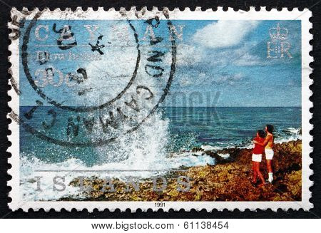 Postage Stamp Cayman Islands 1991 Blowholes, Island Scene