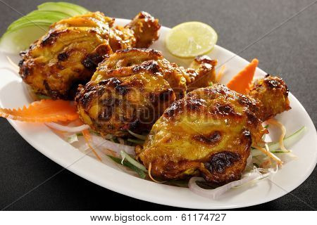Chicken Tangri - Chicken Leg Piece Is Marinated In Curd, Ginger Garlic And Spices
