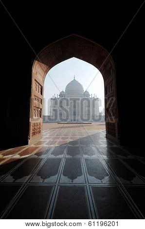 Taj Mahal From Across The Mosque