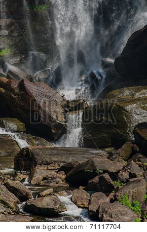 Boulder In Upper Whitewater Falls