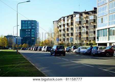 Vilnius City Pasilaiciai District At Autumn Time