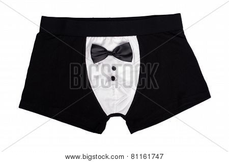 Funny underpants with bow tie