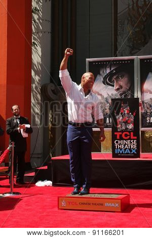 LOS ANGELES - MAY 19:  Dwayne Johnson, The Rock at the Dwayne Johnson Hand and Foot Print Ceremony at the TCL Chinese Theater on May 19, 2015 in Los Angeles, CA