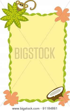 Abstract Tropical Frame With Monkey