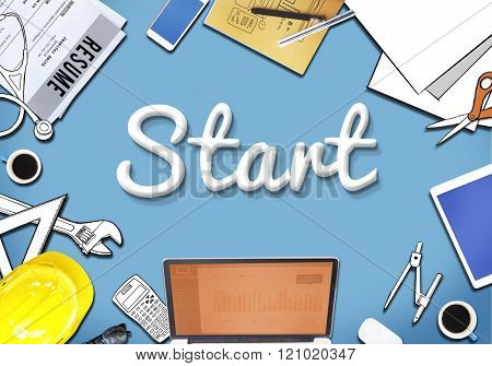 Start Launch Motivate Activation Begin Concept