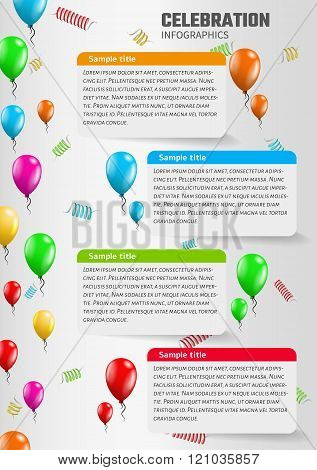 Celebration Infographics With Balloons